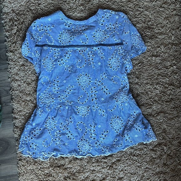 Blue and white top, eyelet design, Holding Horses brand - Picture 3 of 3